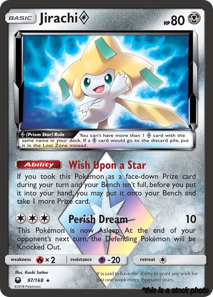 97/168 Jirachi Prism Star Prism Rare Holofoil