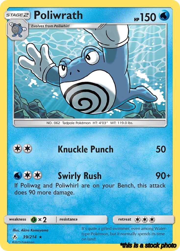 39/214 Poliwrath Rare Reverse Holofoil