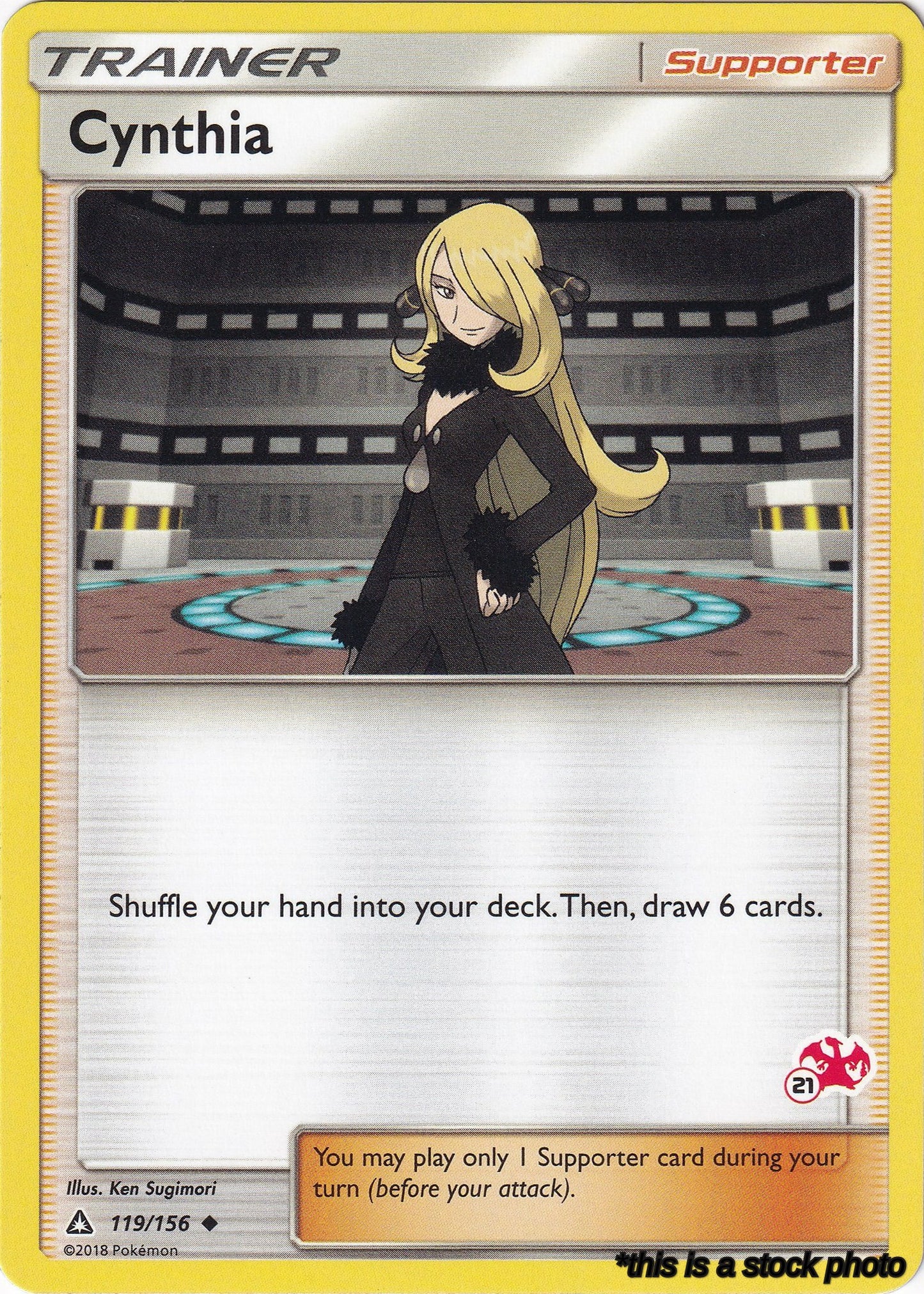 Cynthia - 119/156 (#21 Charizard Stamped)