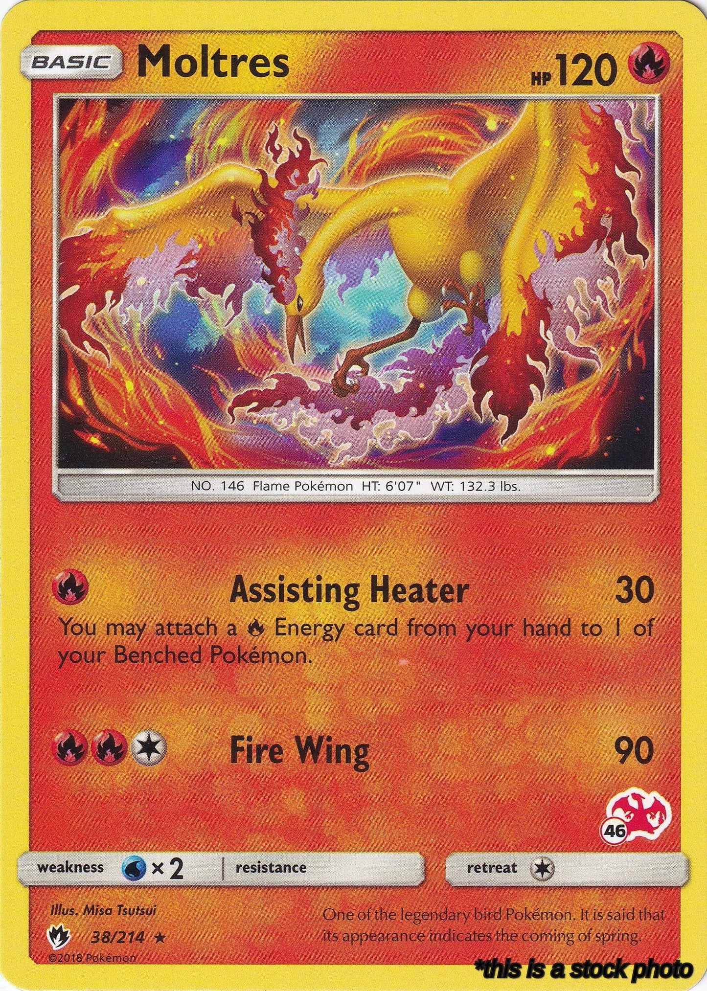 Moltres - 38/214 (#46 Charizard Stamped)