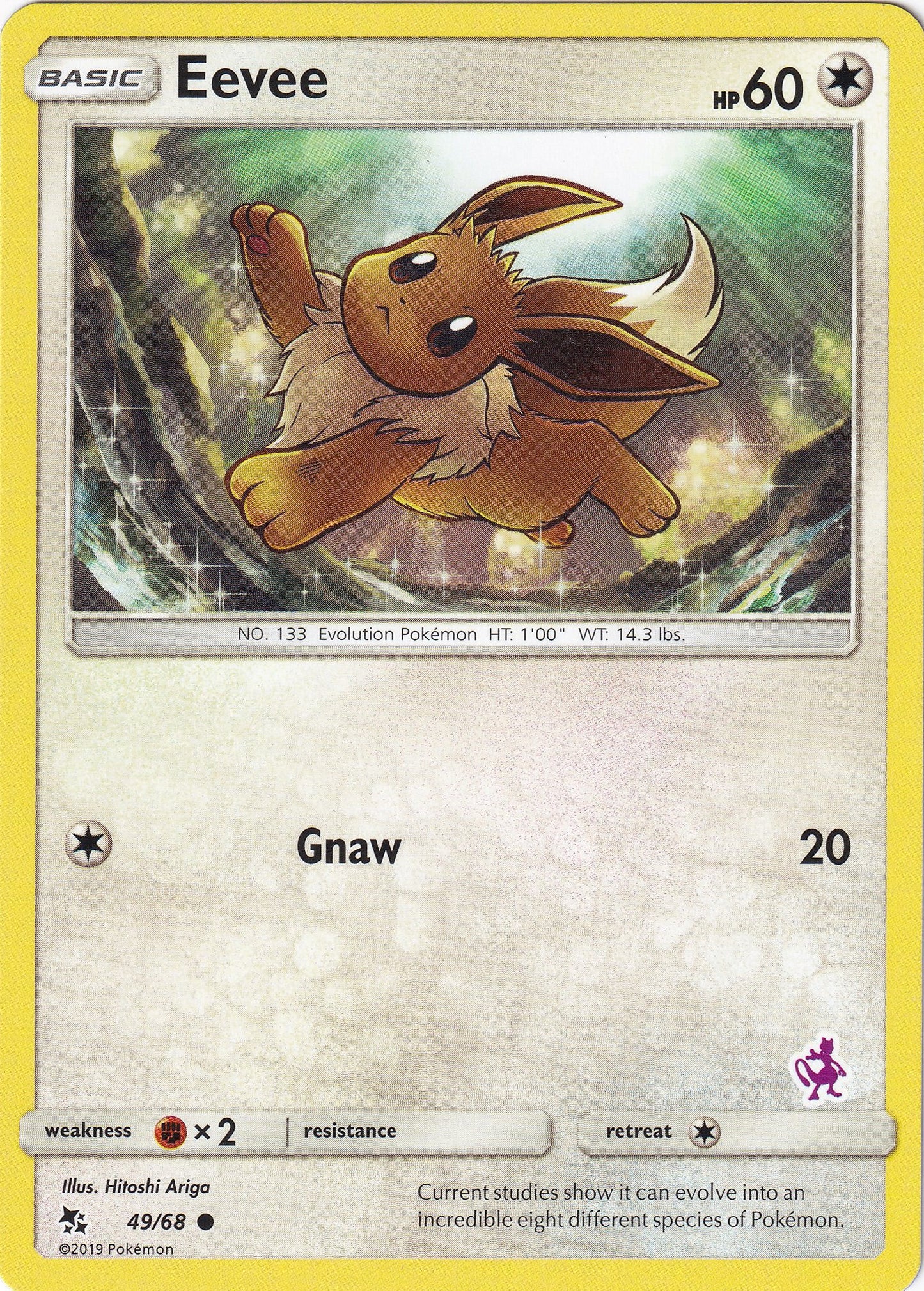 Eevee - 49/68 (Mewtwo Stamped)