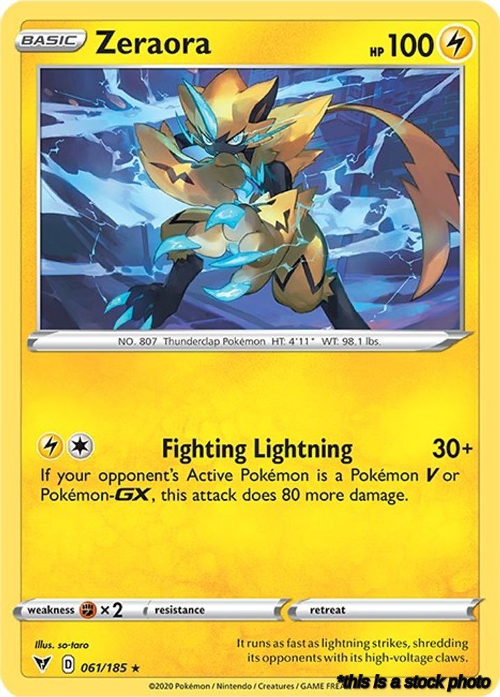 061/185 Zeraora Holo Rare Holofoil