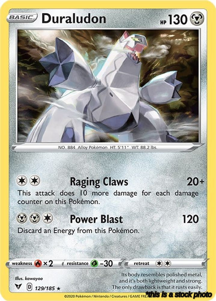 129/185 Duraludon Holo Rare Holofoil