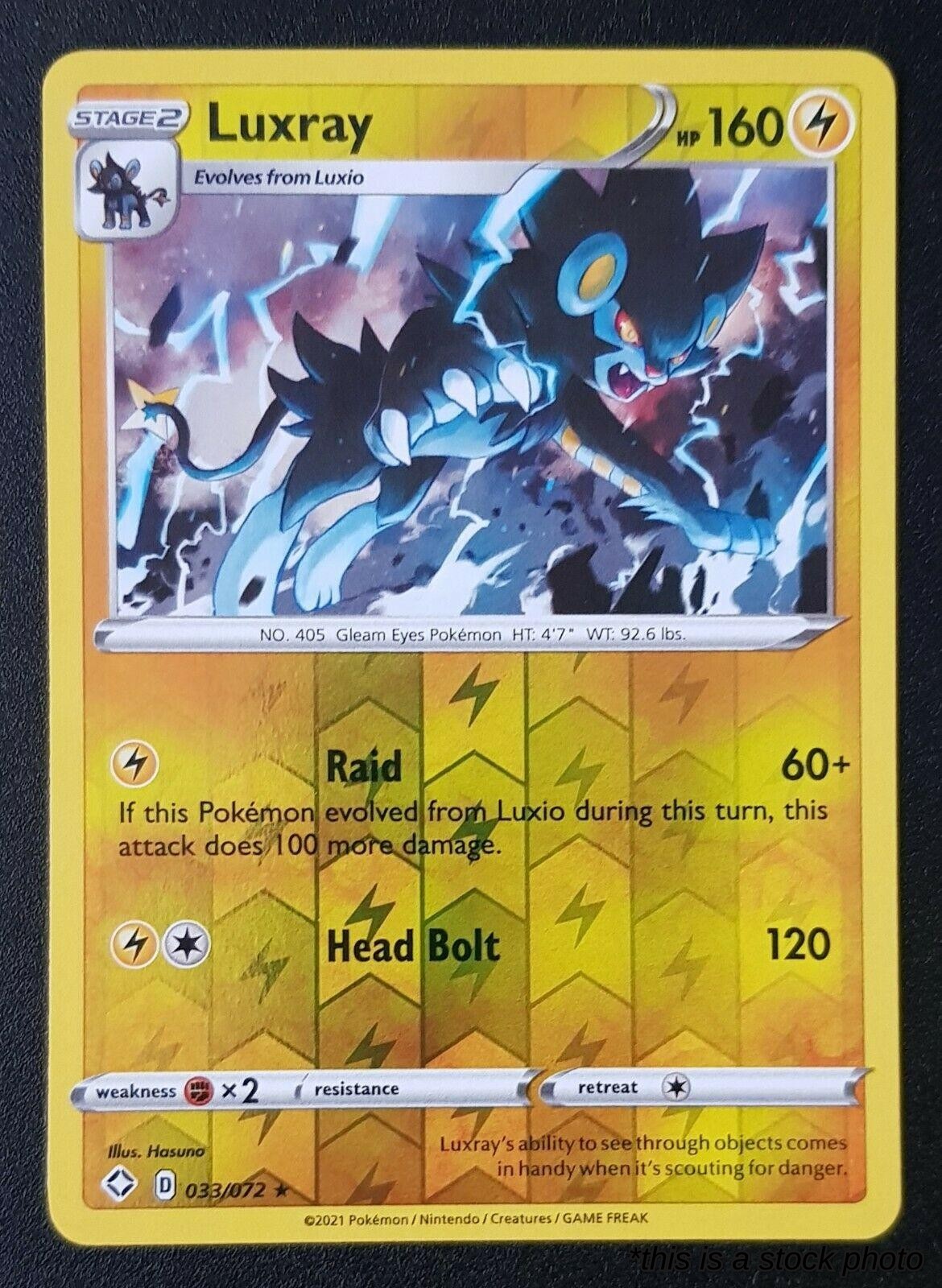 033/072 Luxray Holo Rare Reverse Holofoil