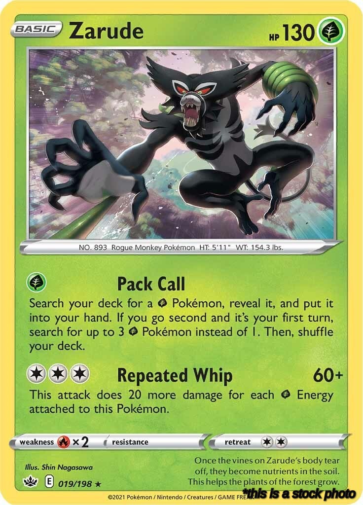019/198 Zarude Holo Rare Holofoil