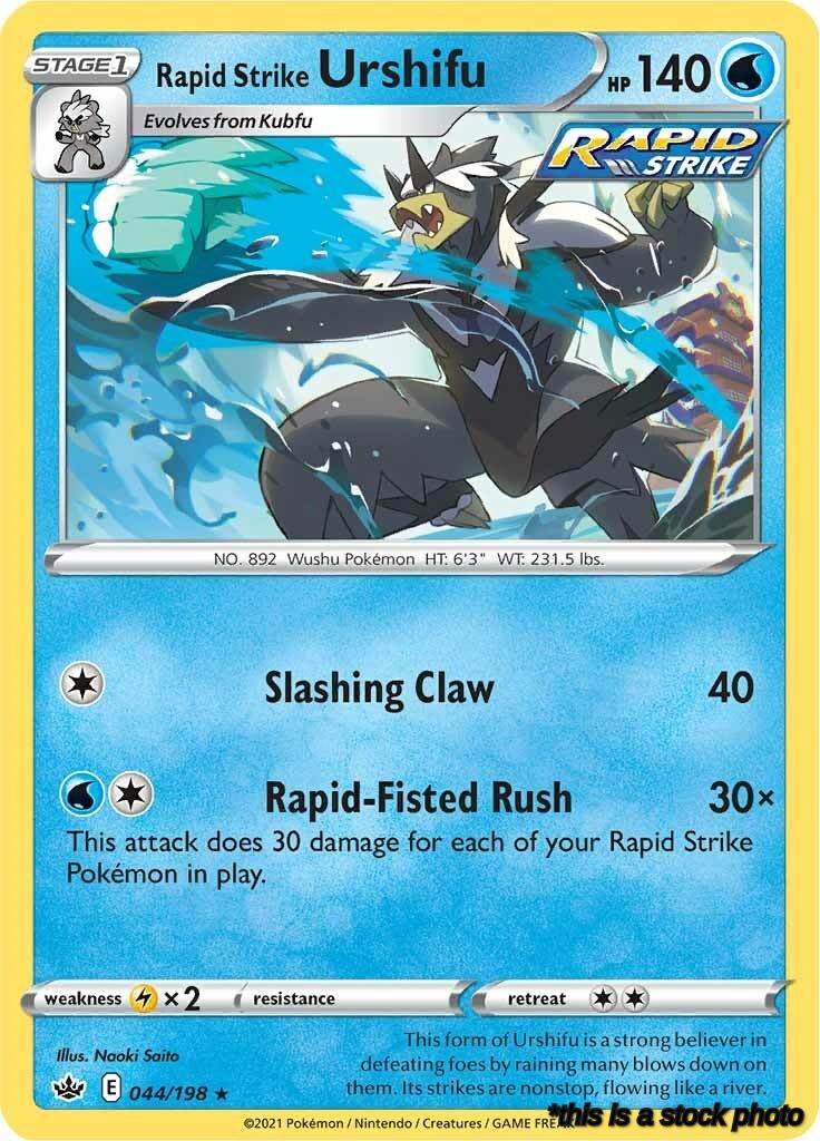 044/198 Rapid Strike Urshifu Holo Rare Holofoil