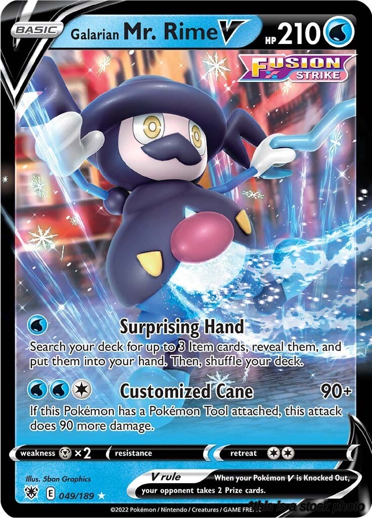 049/189 Galarian Mr. Rime V Ultra Rare Holofoil