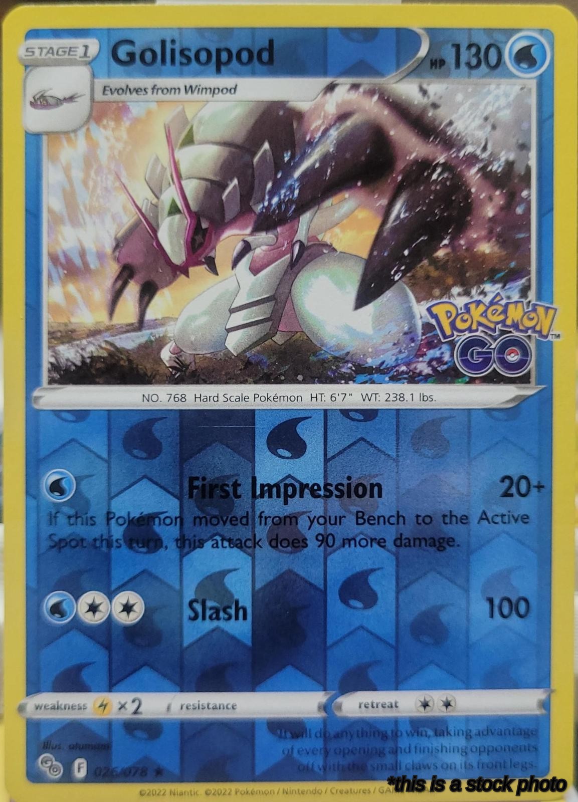 026/078 Golisopod Holo Rare Reverse Holofoil
