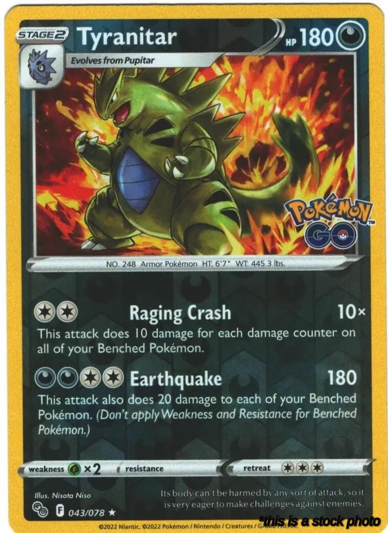 043/078 Tyranitar Holo Rare Reverse Holofoil