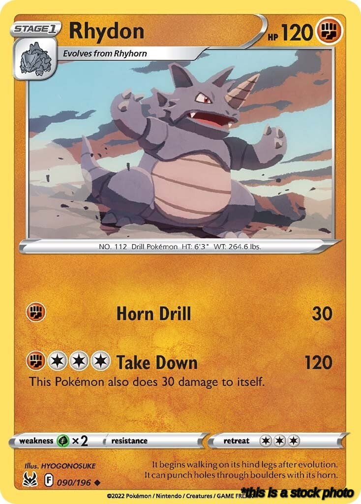 090/196 Rhydon Uncommon Reverse Holofoil