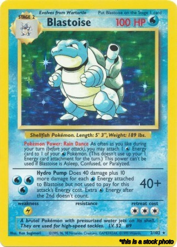 002/102 Blastoise Holo Rare Holofoil