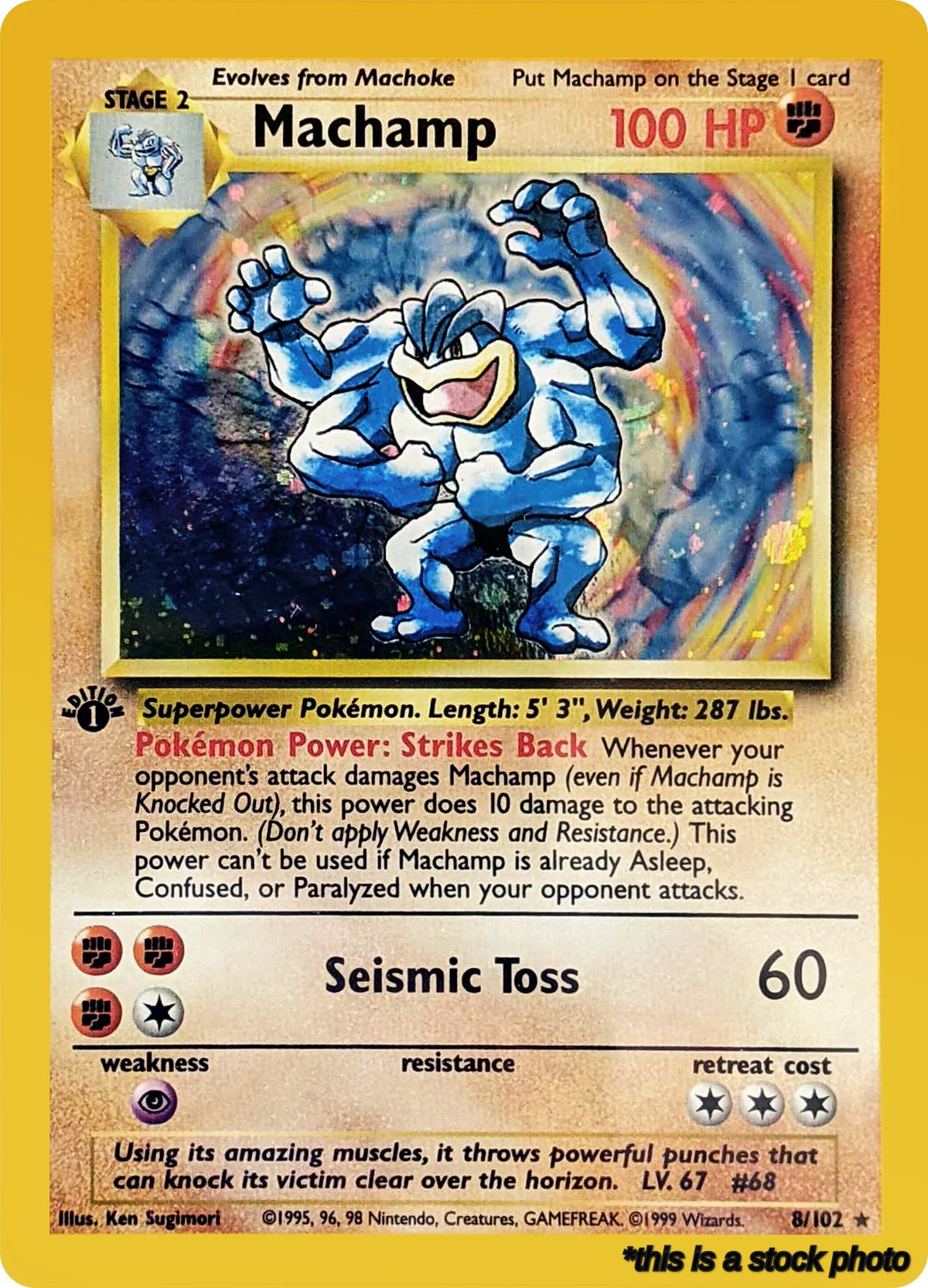 008/102 Machamp Holo Rare 1st Edition Holofoil