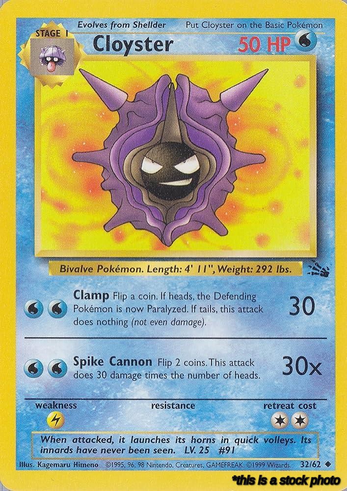 32/62 Cloyster Uncommon Unlimited