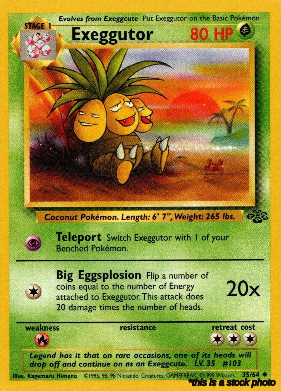 35/64 Exeggutor Uncommon Unlimited