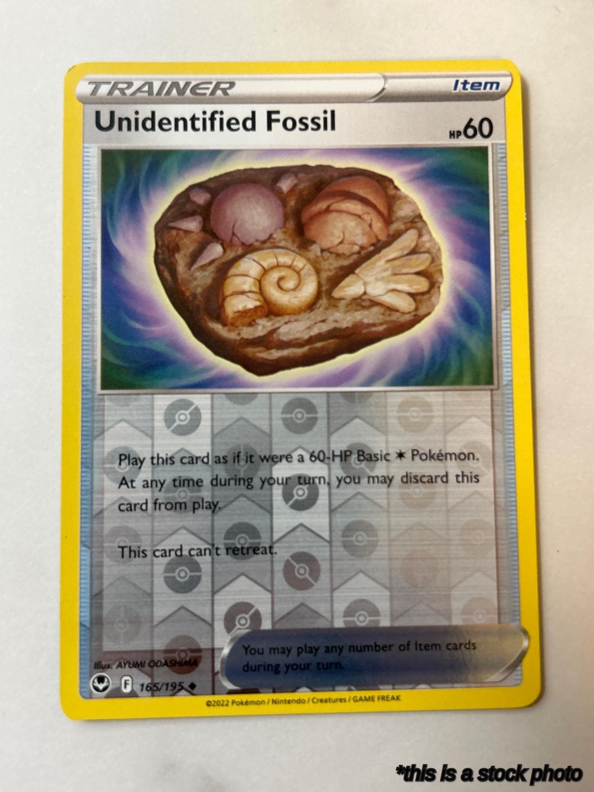 165/195 Unidentified Fossil Uncommon Reverse Holofoil