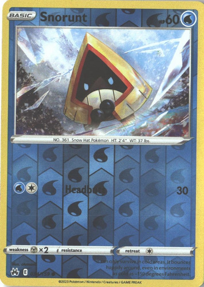 034/159 Snorunt Common Reverse Holofoil