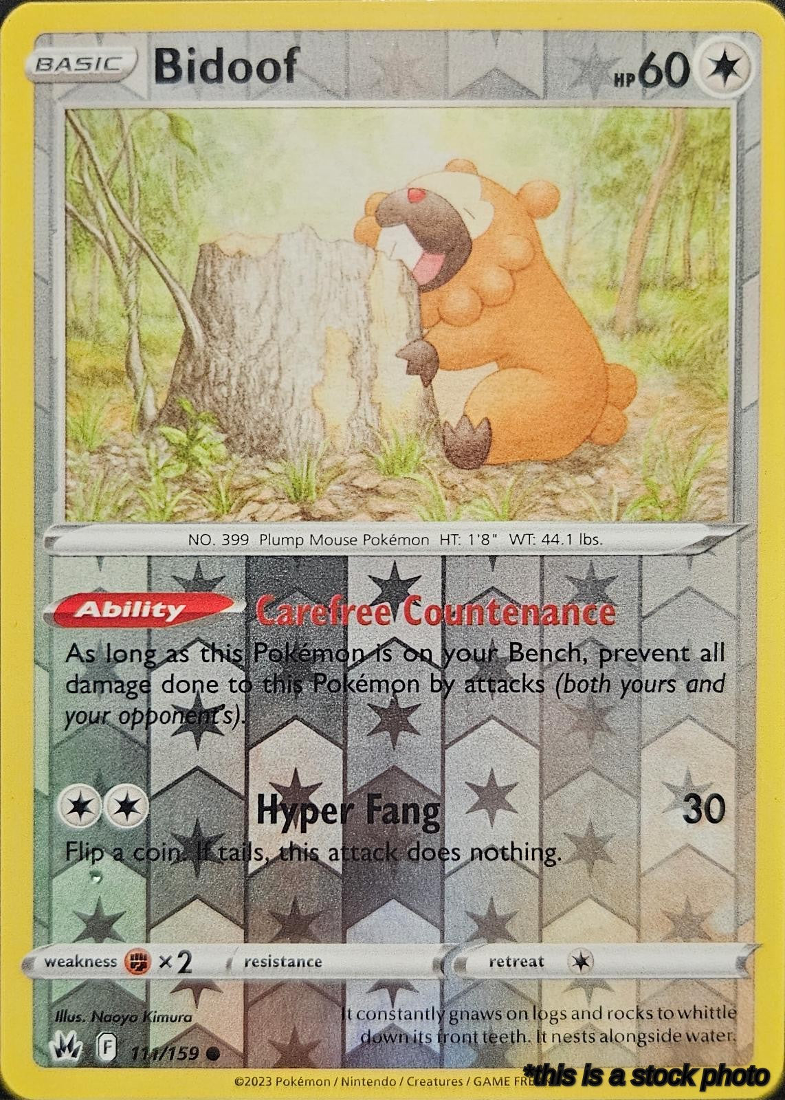 111/159 Bidoof Common Reverse Holofoil