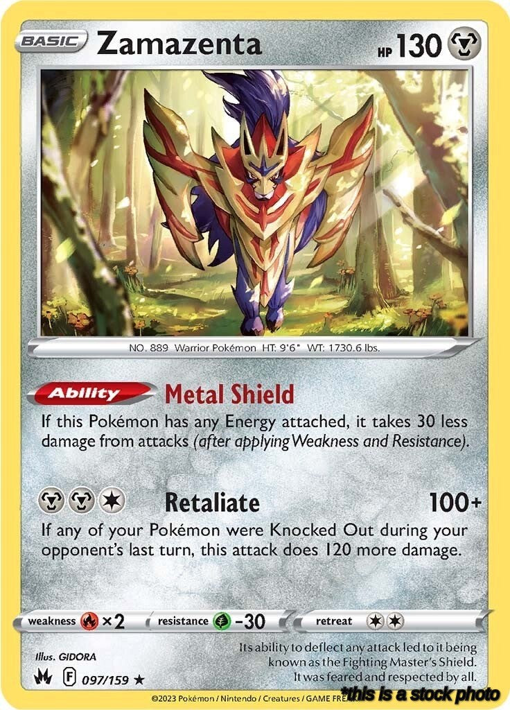 097/159 Zamazenta Holo Rare Holofoil