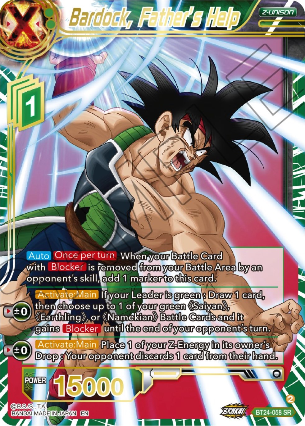BT24-058 Bardock, Father's Help