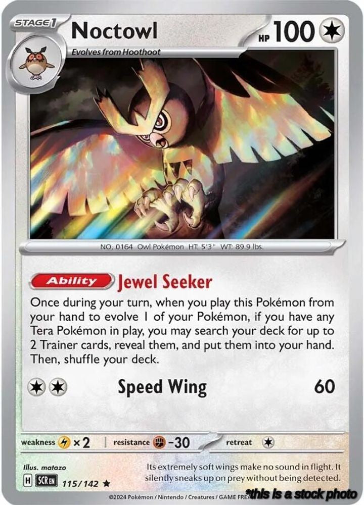 115/142 Noctowl Rare Reverse Holofoil