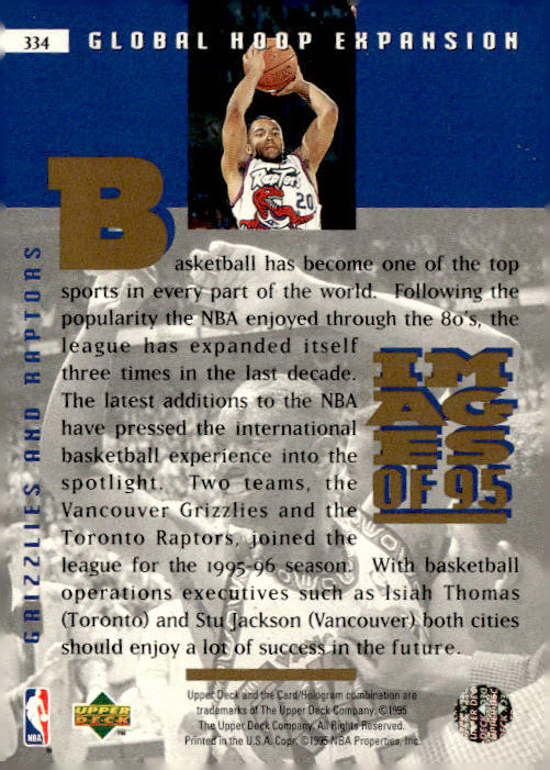 1995-96 Upper Deck #334 Global Hoop Expansion