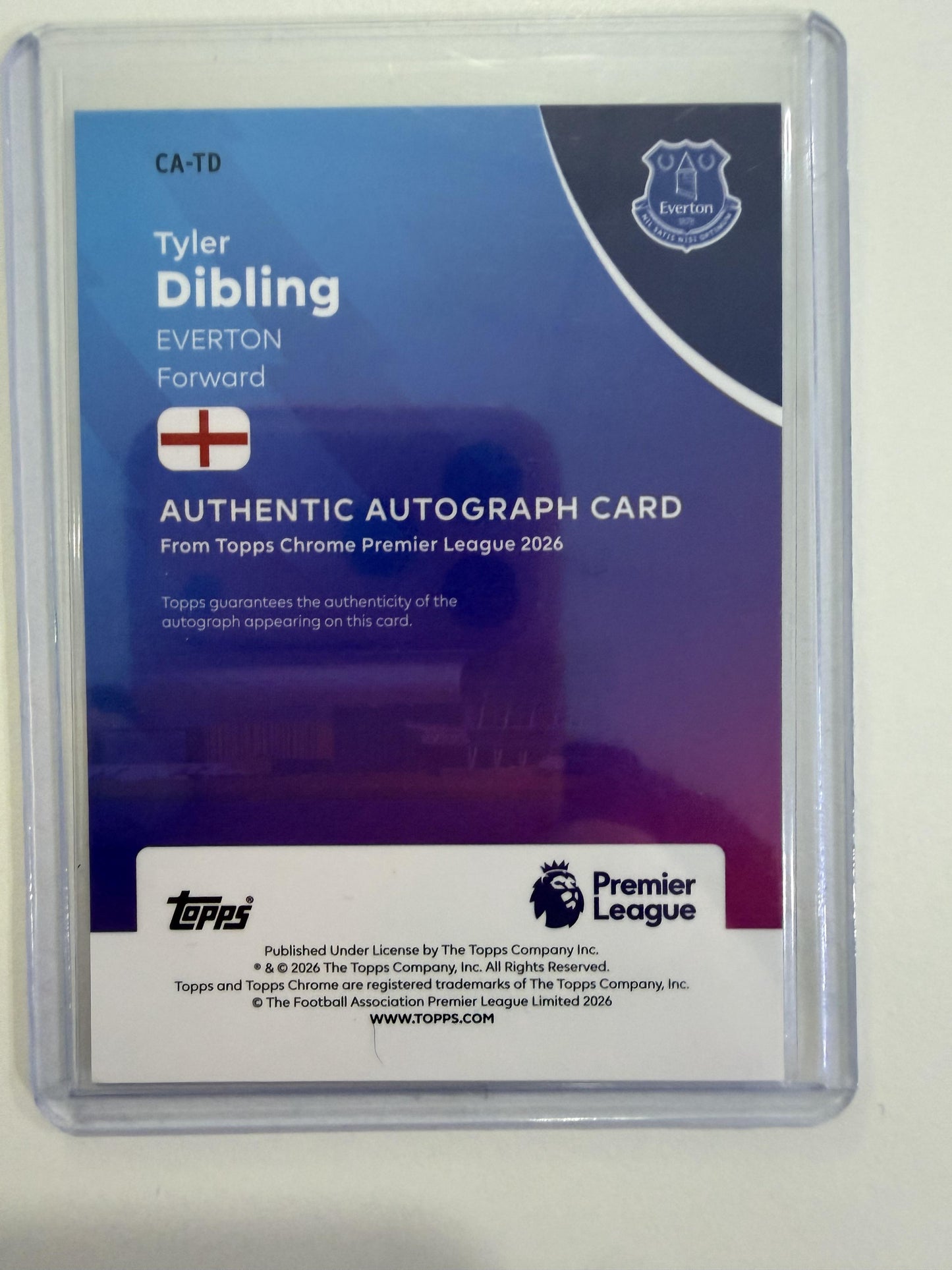 2025-26 Topps Chrome Premier #CA-TD Tyler Dibling Chrome Auto Purple Wave /75