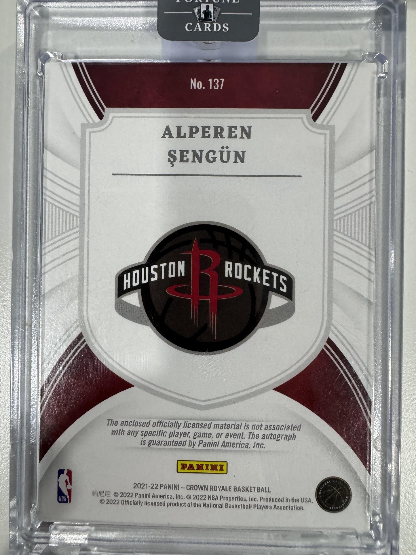 2021-22 #137 Alperen Sengun Rookie Silhouettes Prime #/199