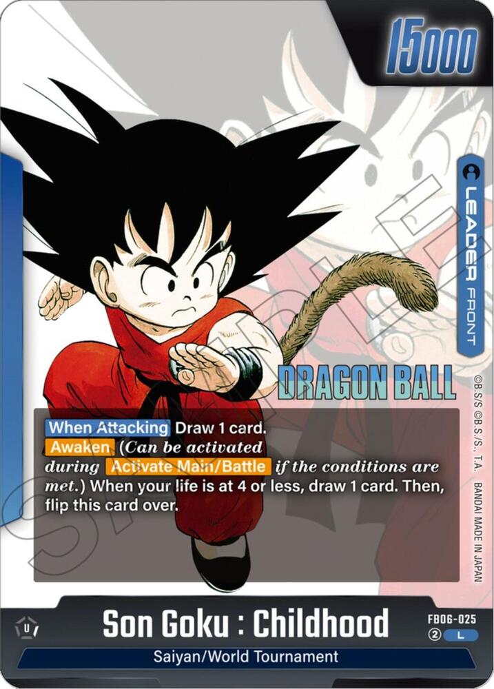 Son Goku : Childhood - FB06-025 (Back)