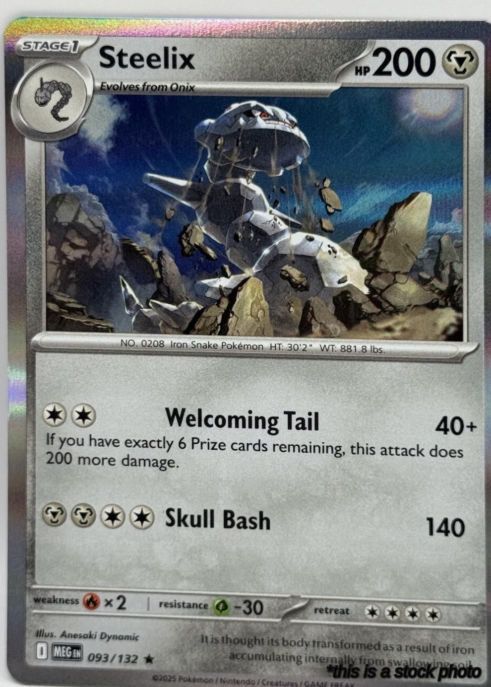 093/132 Steelix Rare Reverse Holofoil