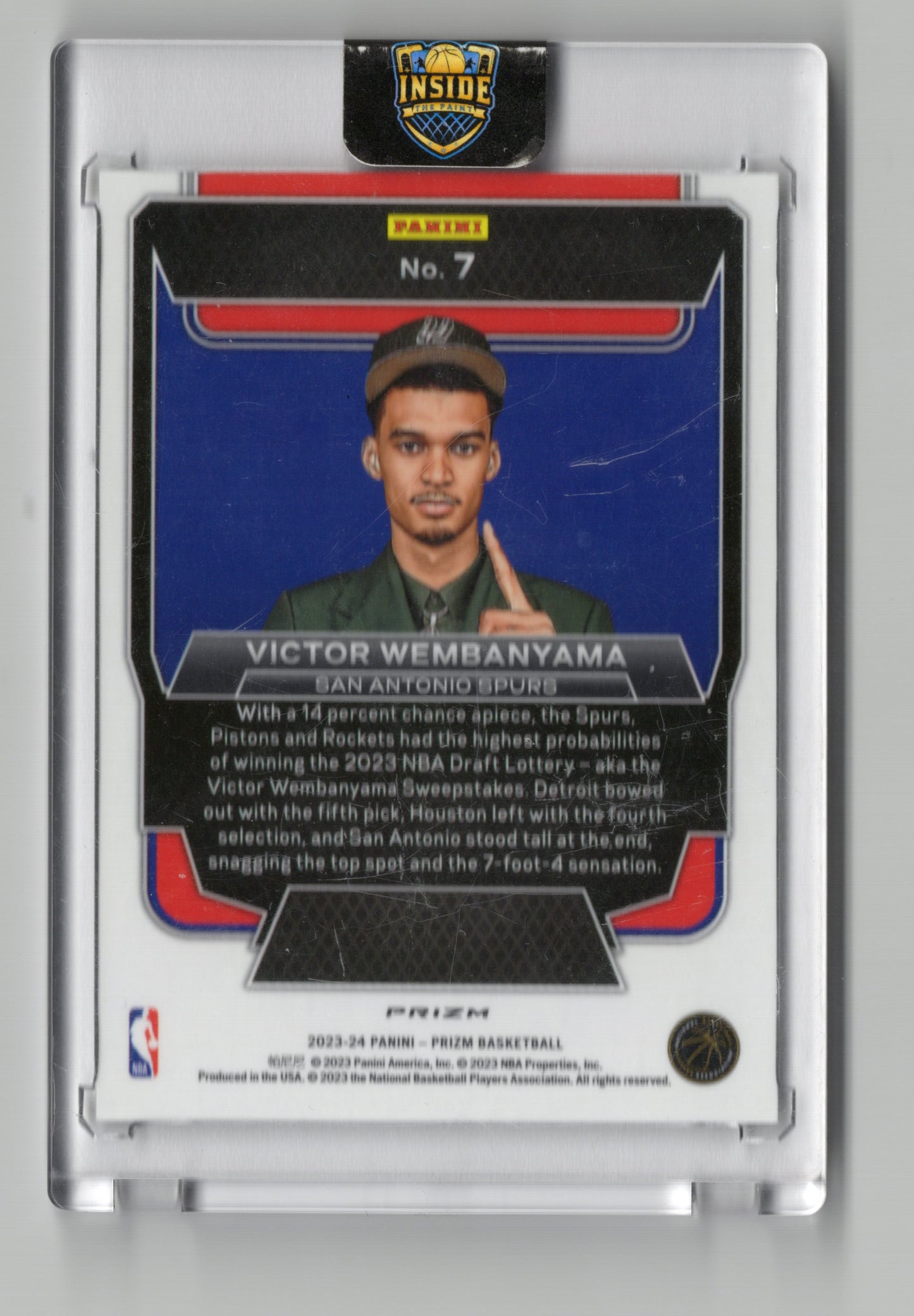 2023-24 Panini Prizm #7 Victor Wembanyama Luck of the Lottery Prizms Fast Break