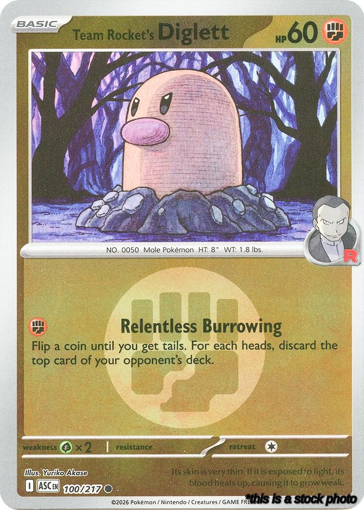 Team Rocket's Diglett (Energy Symbol Pattern)