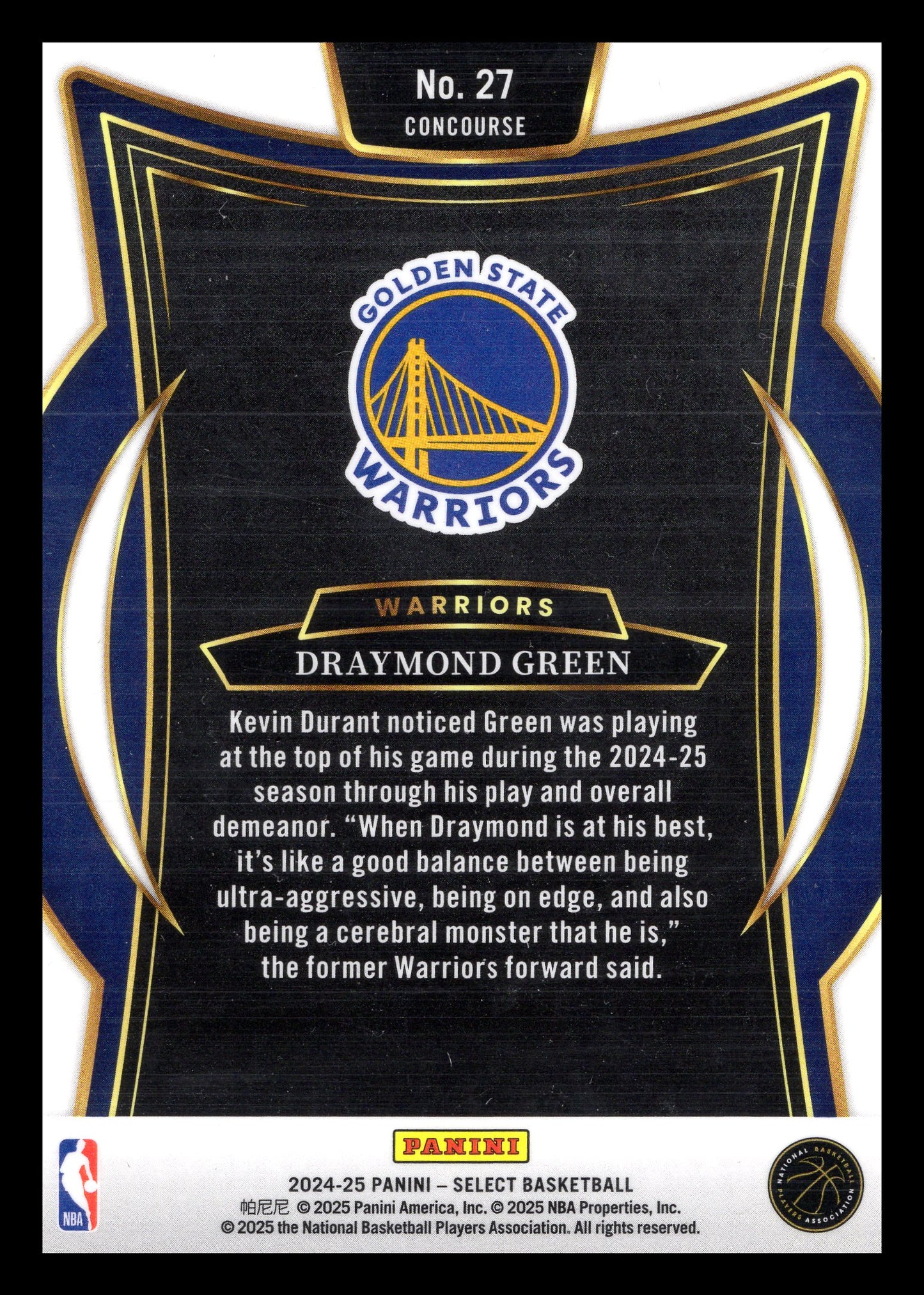 2024-25 Panini Select #27 Draymond Green Blue (Retail)