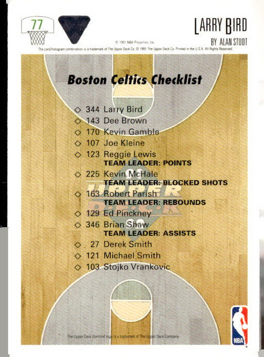 1991-92 Upper Deck #77 Larry Bird
