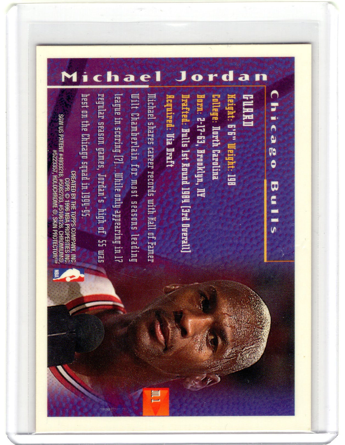 1995-96 Finest #M1 Michael Jordan Mystery Finest Bordered Refractors