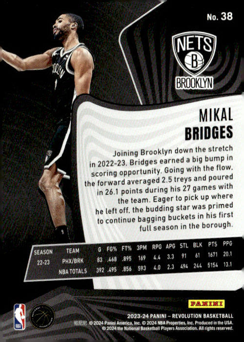 2023-24 Panini Revolution #38 Mikal Bridges