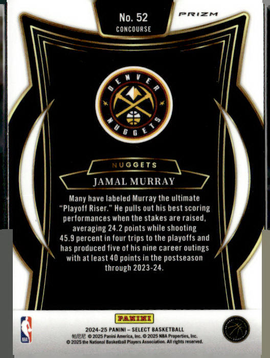 2024-25 Panini Select #52 Jamal Murray Blue (Retail)