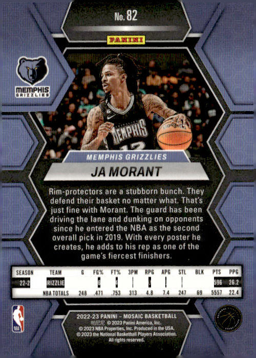 2022-23 Panini Mosaic #82 Ja Morant