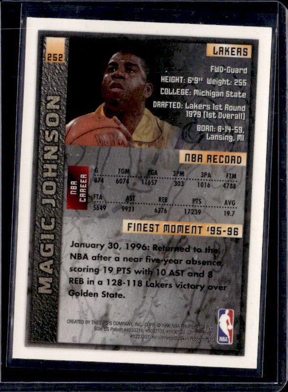 1995-96 Finest #252 Magic Johnson