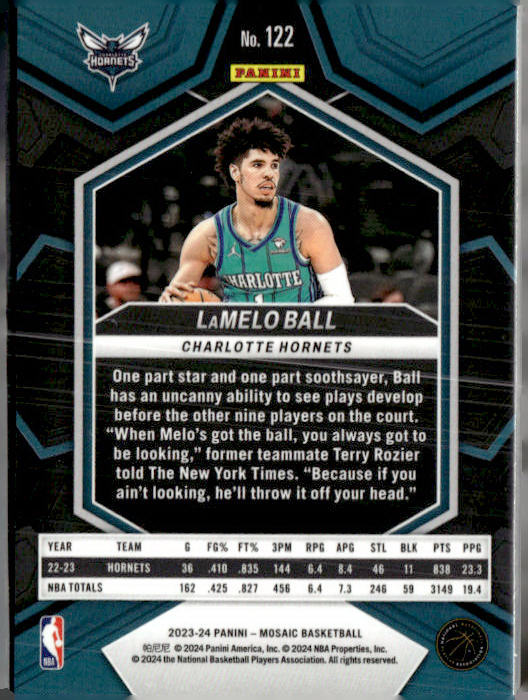 2023-24 Panini Mosaic #122 LaMelo Ball