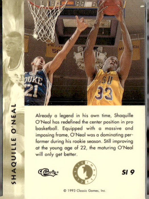 1993-94 Classic Images Four Sport #SI 9 Shaquille O'Neal Sudden Impact