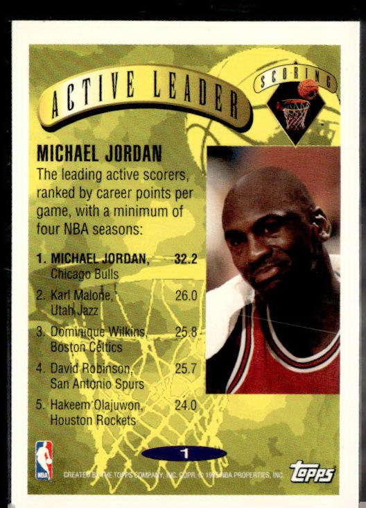 1995-96 Topps #1 Michael Jordan