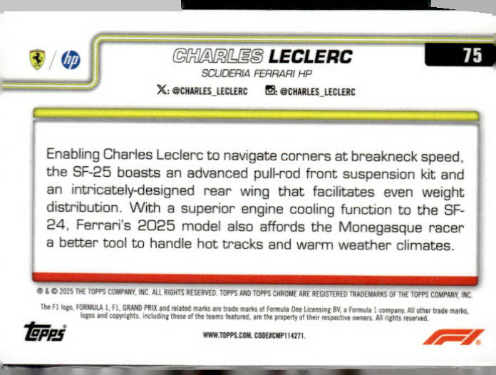 2025 #75 Charles Leclerc
