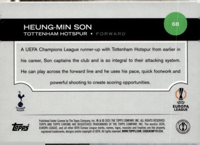 2024-25 Topps UEFA Club Competitions #68 Heung-min Son