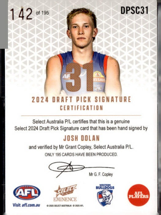 Josh Dolan Auto Western Bulldogs