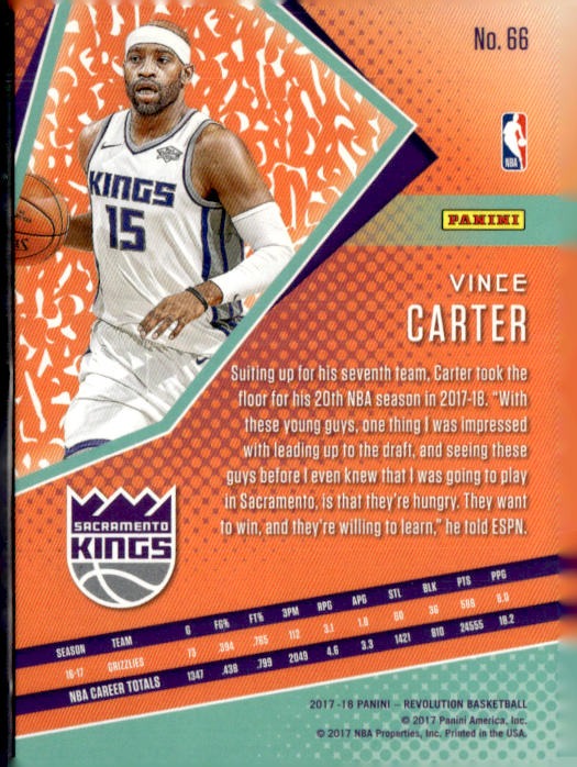 2017-18 Panini #66 Vince Carter Chinese New Year