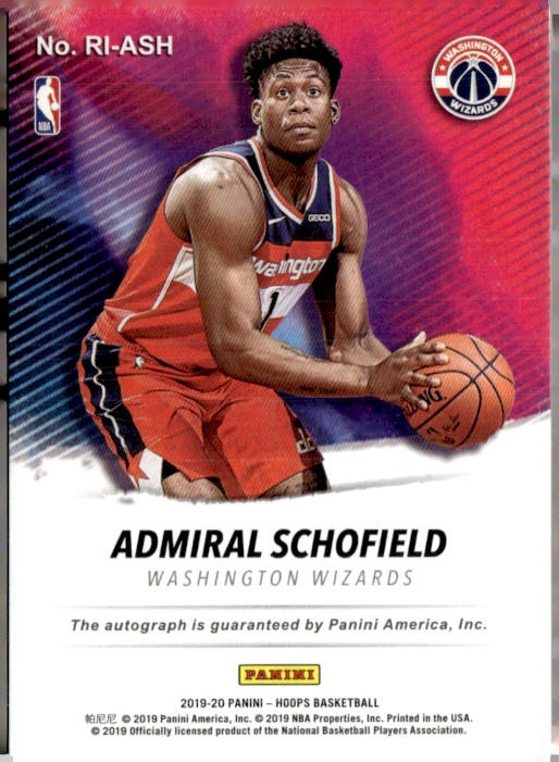 2019-20 Hoops #RI-ASC Admiral Schofield Rookie Ink