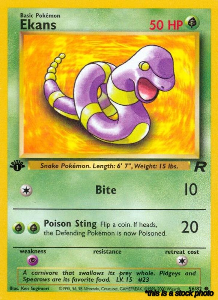 56/82 Ekans Common 1st Edition