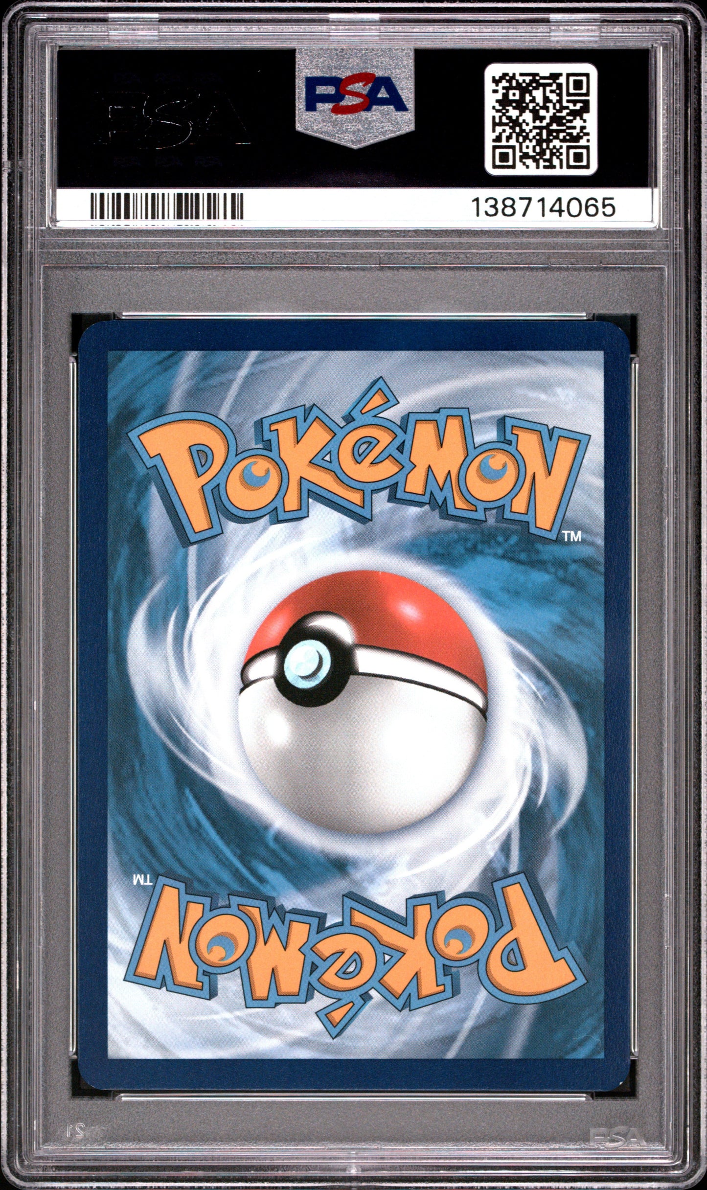 Team Rocket's Meowth PSA 8 NM-MT Illustration Rare 203/182 - Back (PSA Slab)