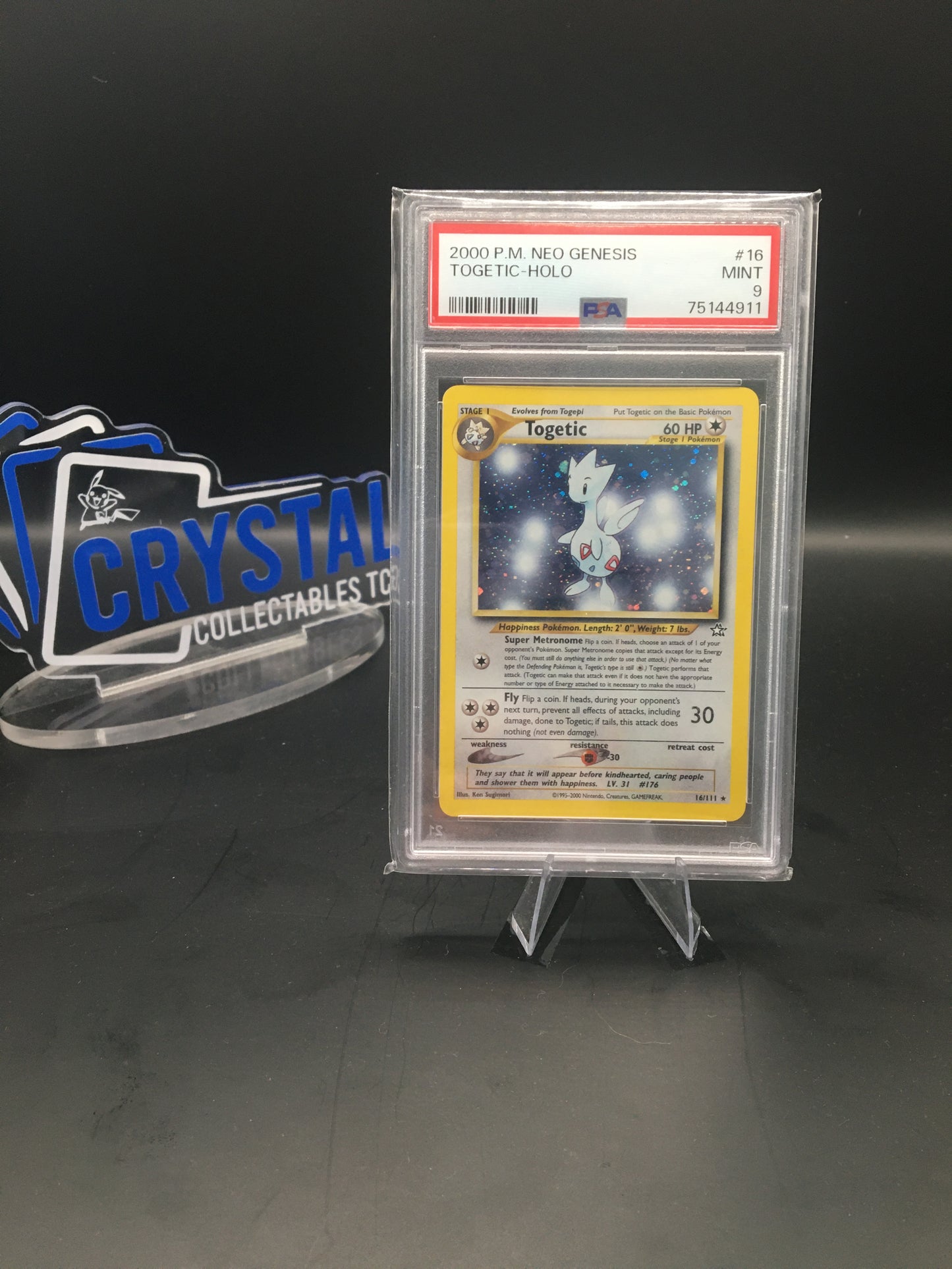 Neo Genesis Unlimited Togetic PSA 9 HOLO 16/111 Pokemon 2000