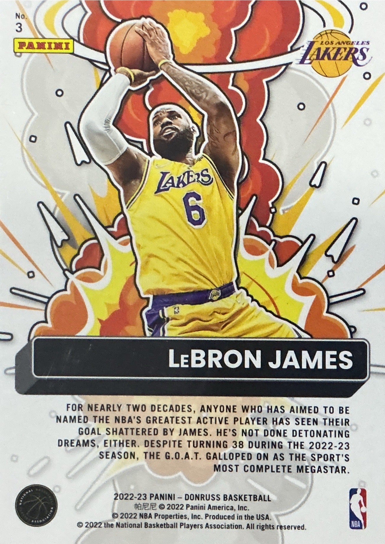 LeBron James 2022-23 Donruss Bomb Squad #3 - Los Angeles Lakers
